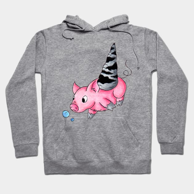 Orthoceras Piggy Hoodie by KristenOKeefeArt